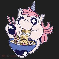 Unicorn Eating Ramen Noodles Hat thumb 2