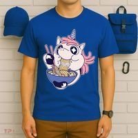 Unicorn Eating Ramen Noodles T-Shirt thumb 6