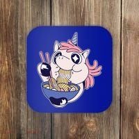 Unicorn Eating Ramen Noodles Coaster thumb 0