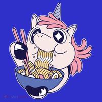 Unicorn Eating Ramen Noodles Mousepad thumb 1