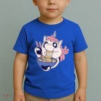 Unicorn Eating Ramen Noodles Toddler T-Shirt thumb 2