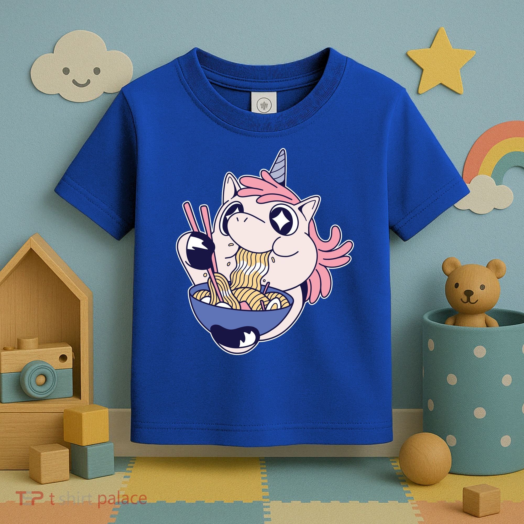 Unicorn Eating Ramen Noodles Toddler T-Shirt