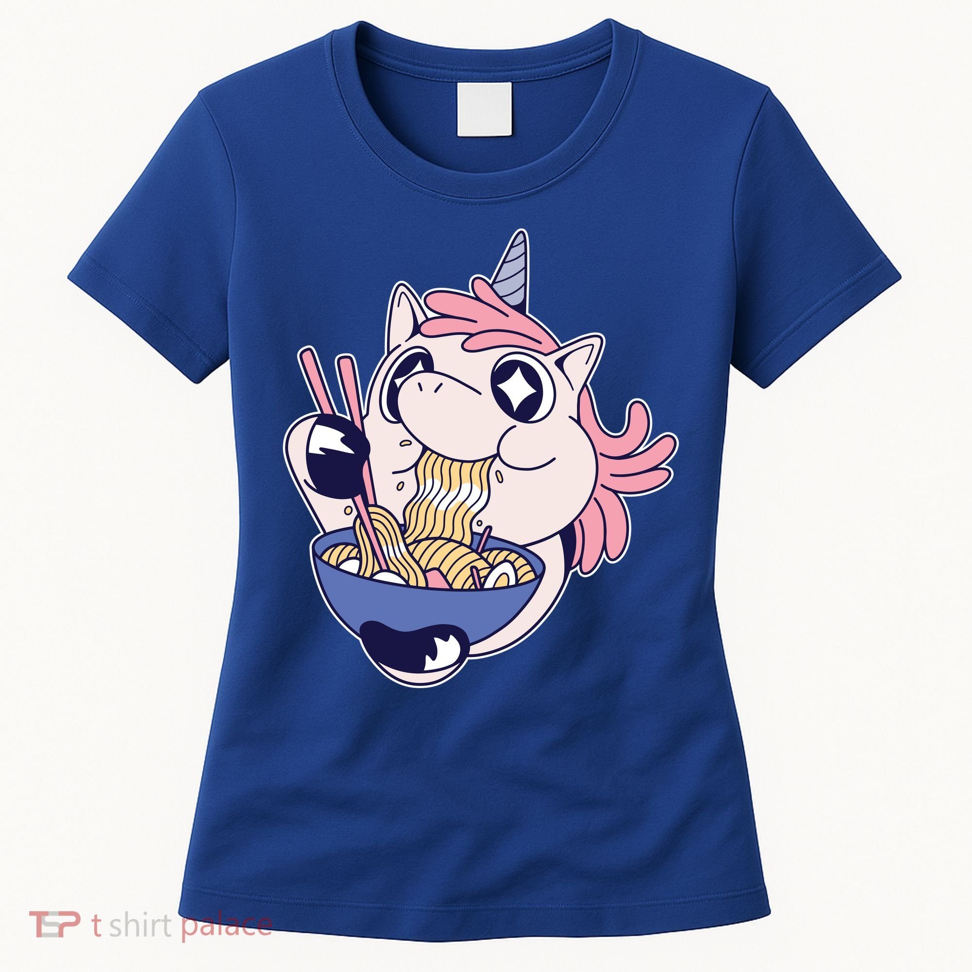Unicorn Eating Ramen Noodles Women's T-Shirt