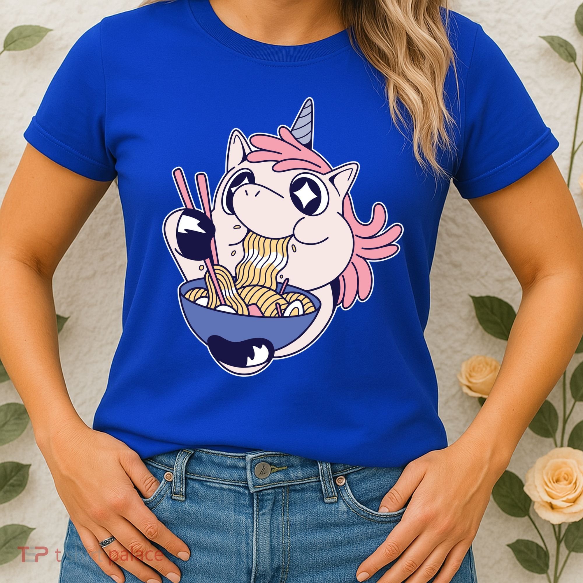 Unicorn Eating Ramen Noodles Women's T-Shirt