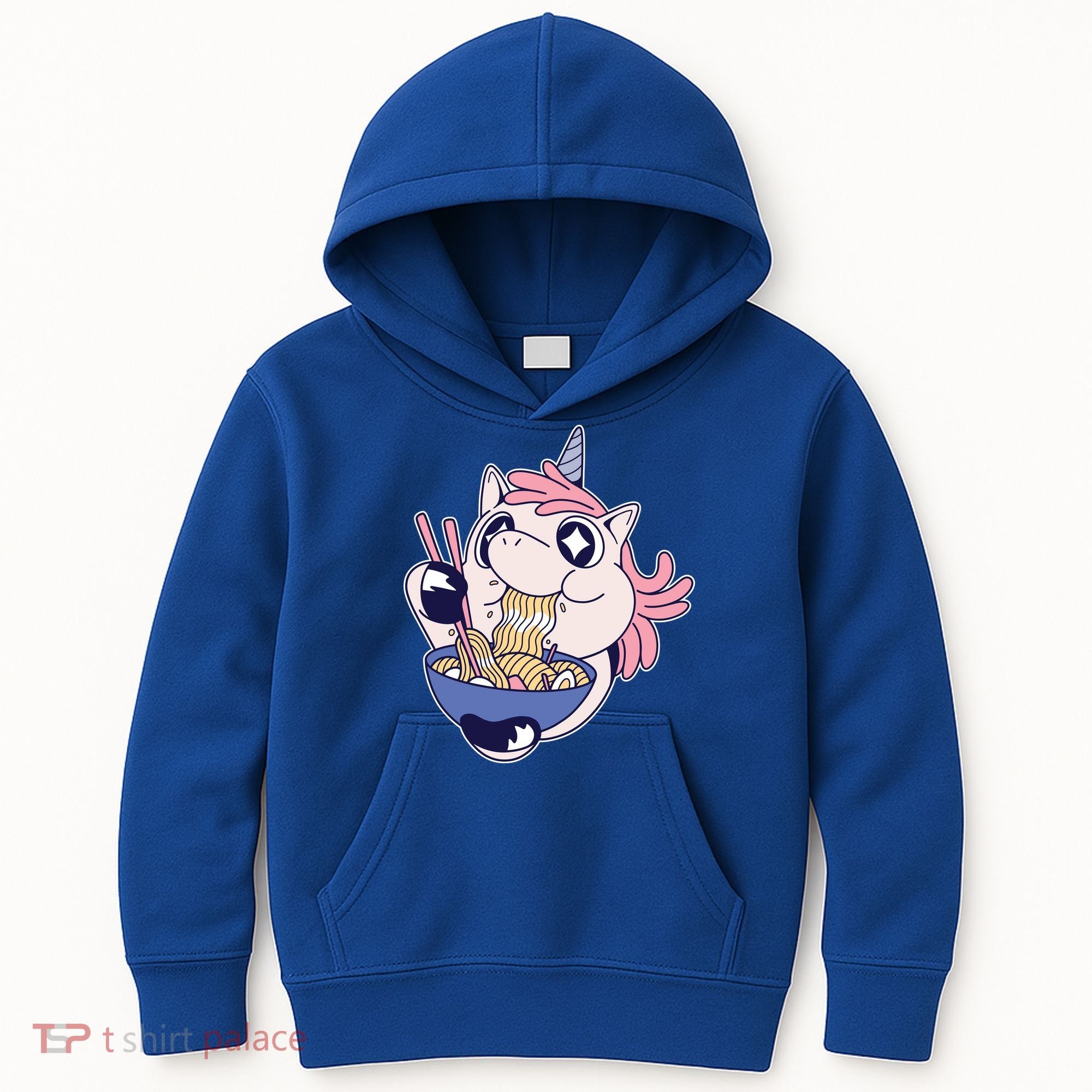 Unicorn Eating Ramen Noodles Kids Hoodie
