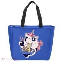 Unicorn Eating Ramen Noodles Tote Bag thumb 0