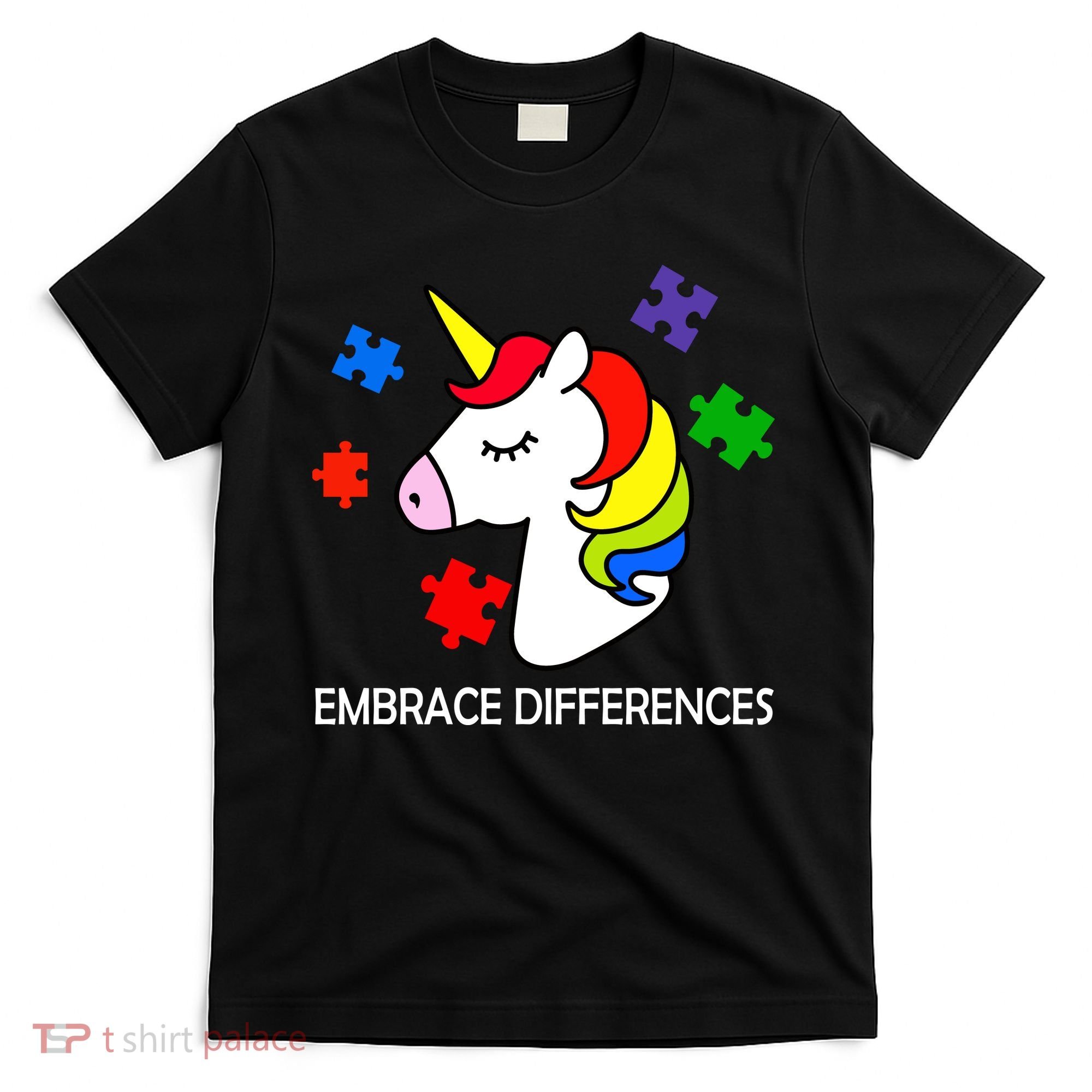 Unicorn Embrace The Differences Autism T-Shirt