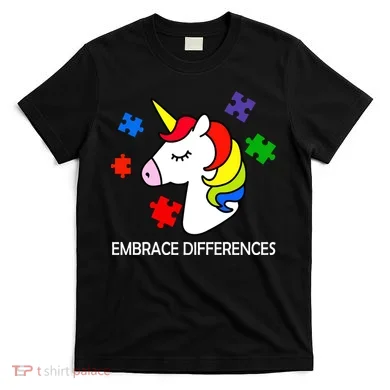 Unicorn Embrace The Differences Autism T-Shirt