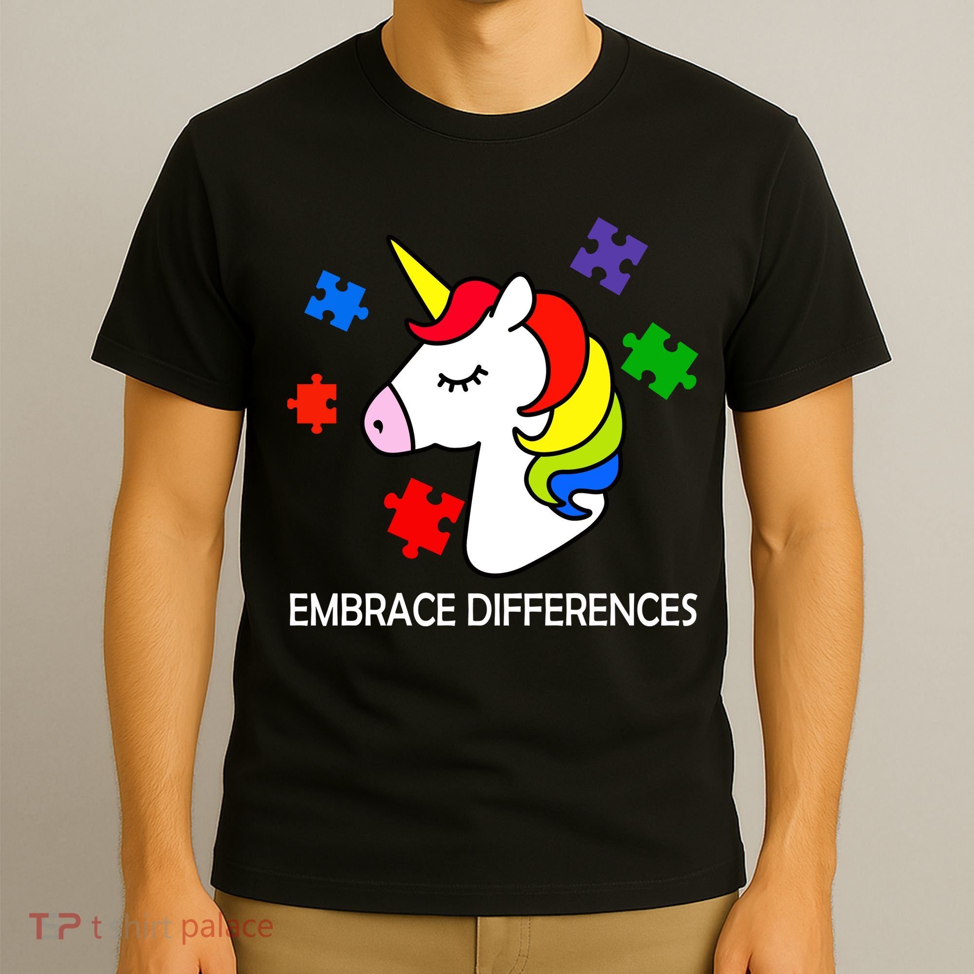 Unicorn Embrace The Differences Autism T-Shirt