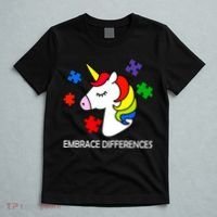 Unicorn Embrace The Differences Autism T-Shirt thumb 5