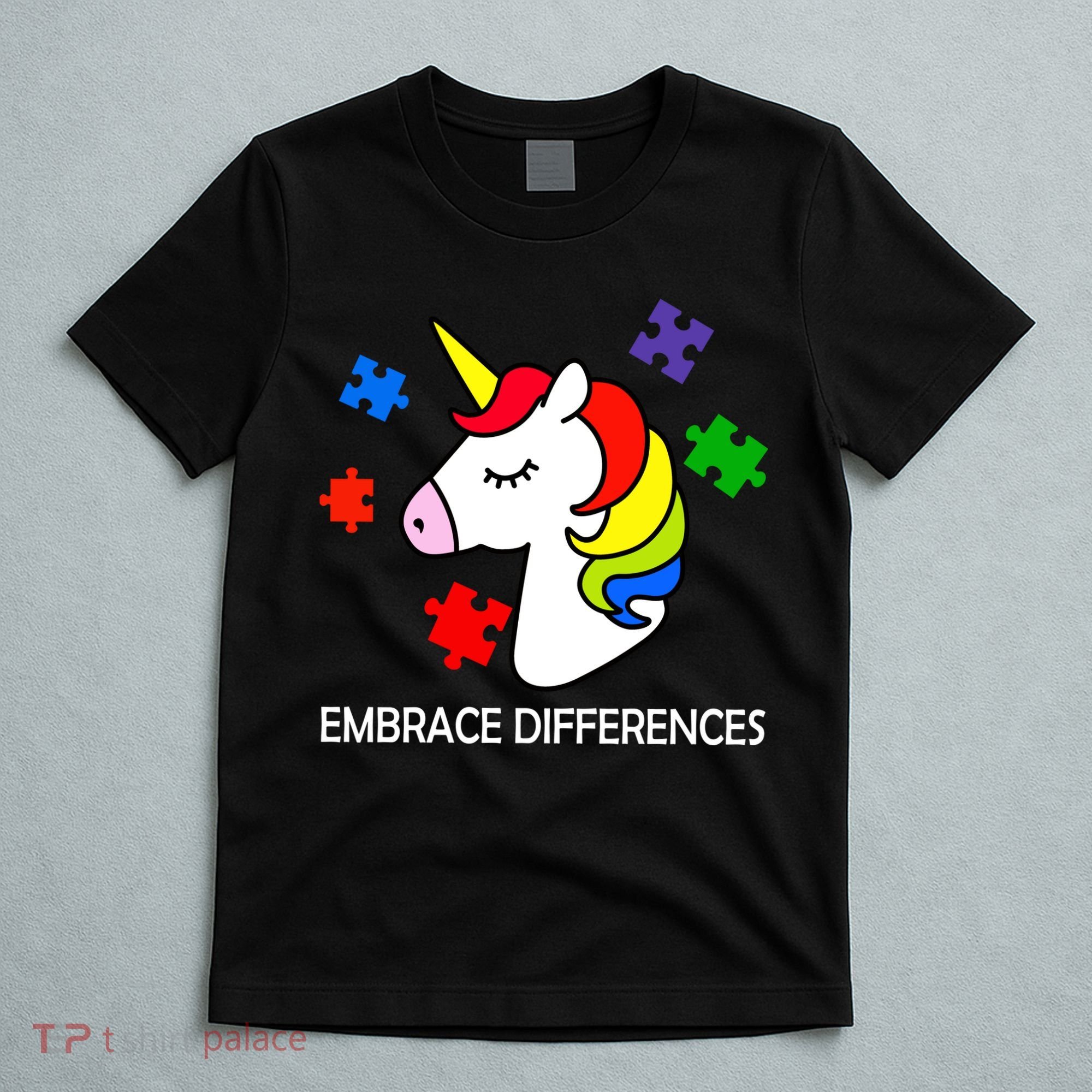 Unicorn Embrace The Differences Autism T-Shirt