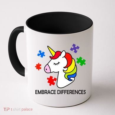 Unicorn Embrace The Differences Autism Coffee Mug