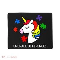 Unicorn Embrace The Differences Autism Mousepad thumb 0