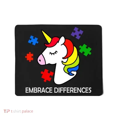 Unicorn Embrace The Differences Autism Mousepad