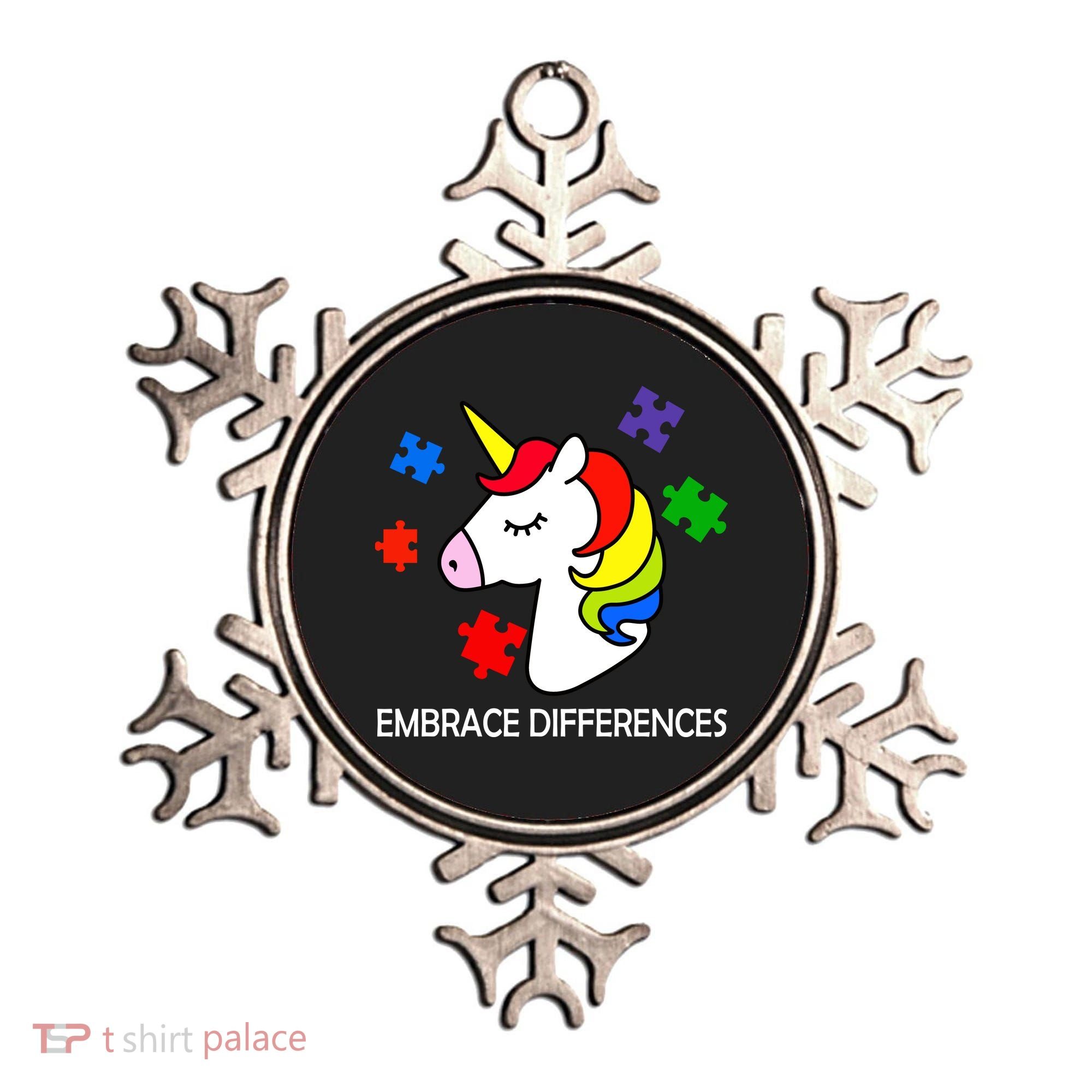 Unicorn Embrace The Differences Autism Ornament