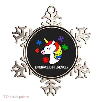Unicorn Embrace The Differences Autism Ornament