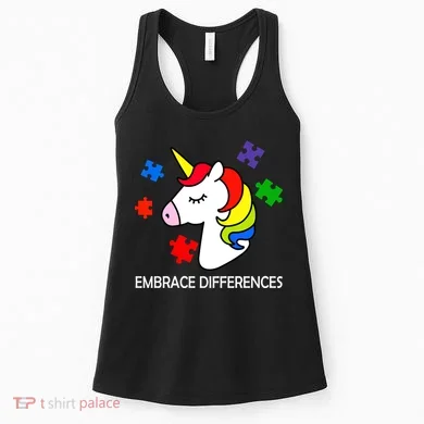 Unicorn Embrace The Differences Autism Women's Tank Top