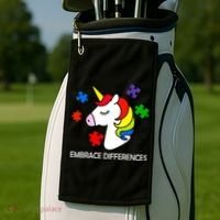 Unicorn Embrace The Differences Autism Golf Towel thumb 2