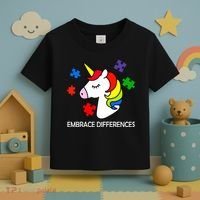 Unicorn Embrace The Differences Autism Toddler T-Shirt thumb 3