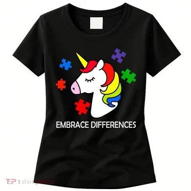 Unicorn Embrace The Differences Autism Women's T-Shirt