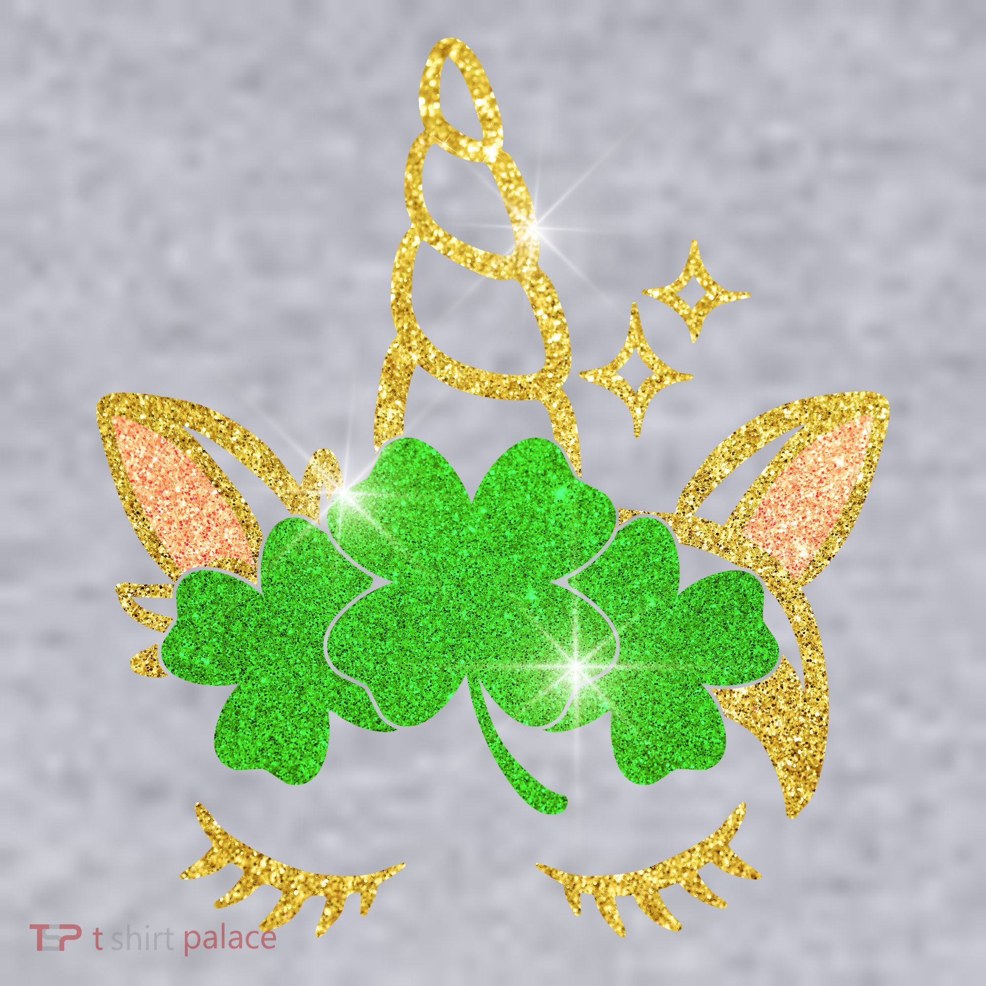 Unicorn Face St. Patrick's Day Women's Racerback Cropped Tank