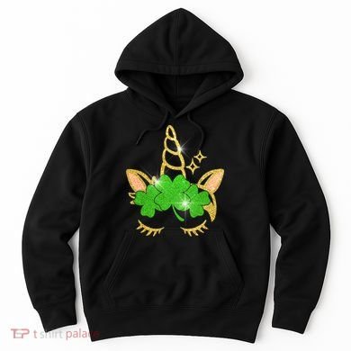 Unicorn Face St. Patrick's Day Hoodie