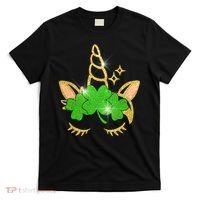 Unicorn Face St. Patrick's Day T-Shirt thumb 0