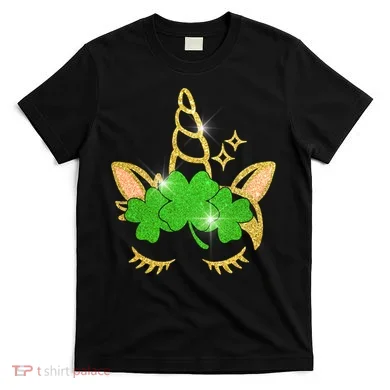 Unicorn Face St. Patrick's Day T-Shirt