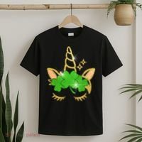 Unicorn Face St. Patrick's Day T-Shirt thumb 2
