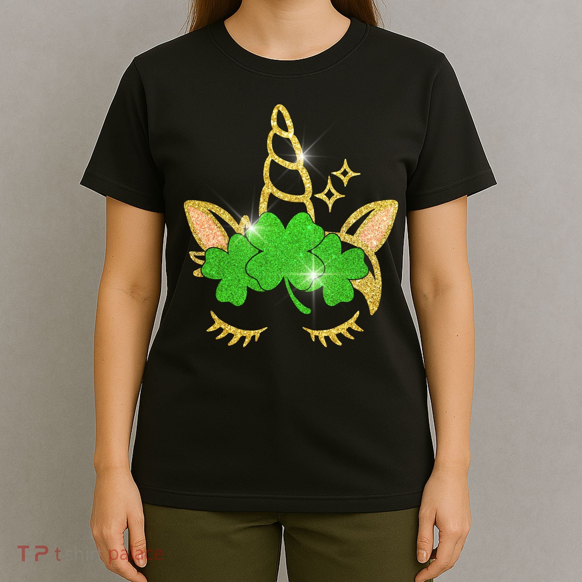 Unicorn Face St. Patrick's Day T-Shirt