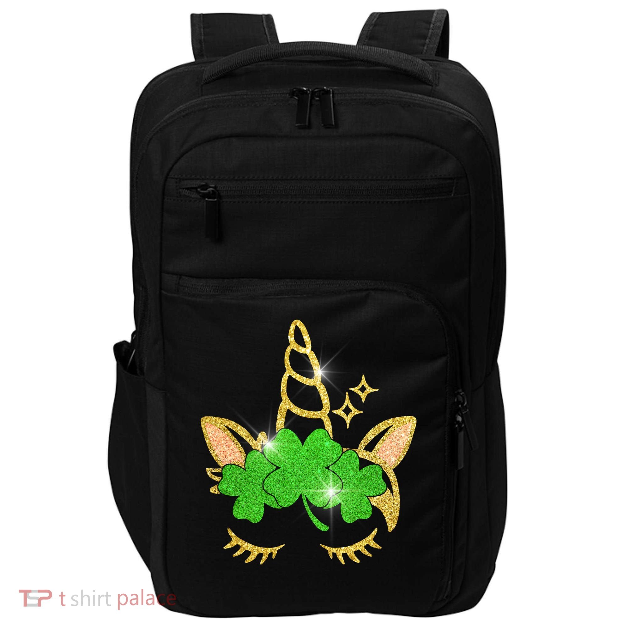 Unicorn Face St. Patrick's Day Impact Tech Backpack