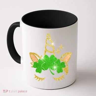 Unicorn Face St. Patrick's Day Coffee Mug