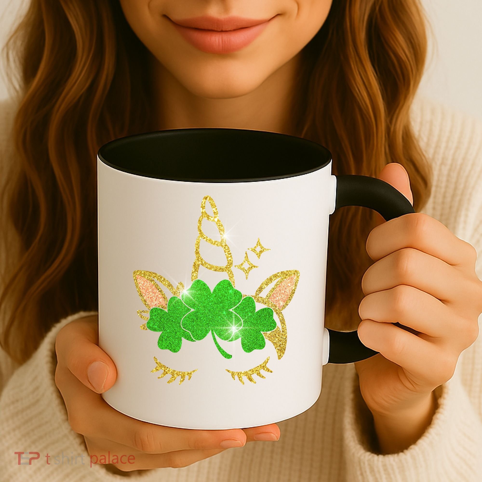 Unicorn Face St. Patrick's Day Coffee Mug