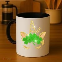 Unicorn Face St. Patrick's Day Coffee Mug thumb 4