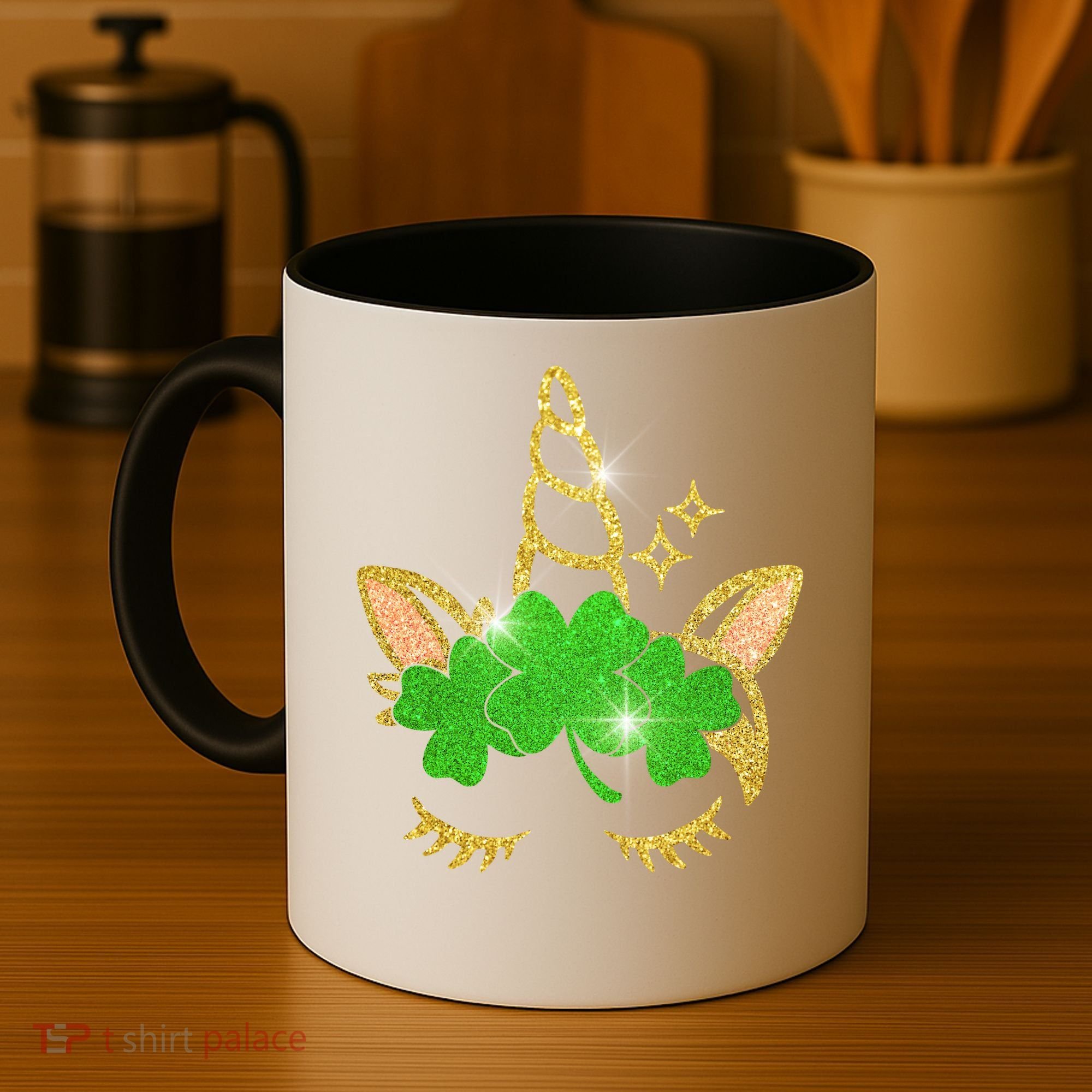 Unicorn Face St. Patrick's Day Coffee Mug