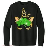 Unicorn Face St. Patrick's Day V.I.T. Fleece Crew Sweatshirt thumb 0