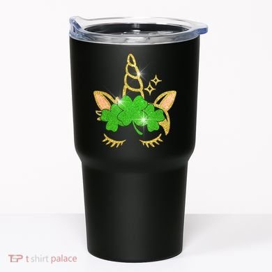 Unicorn Face St. Patrick's Day Tumbler