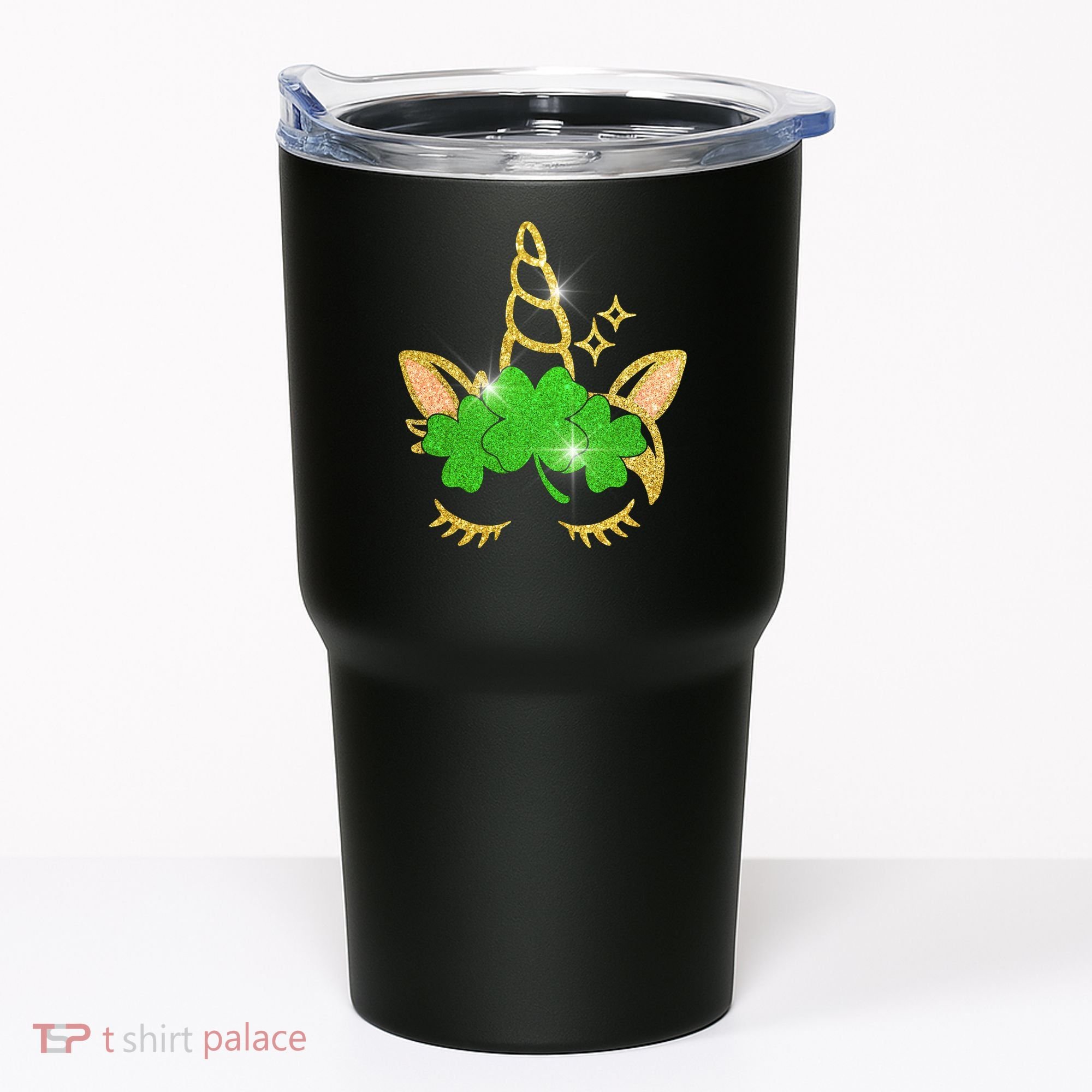 Unicorn Face St. Patrick's Day Tumbler