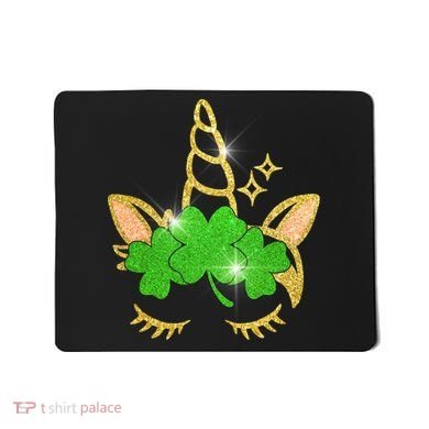 Unicorn Face St. Patrick's Day Mousepad