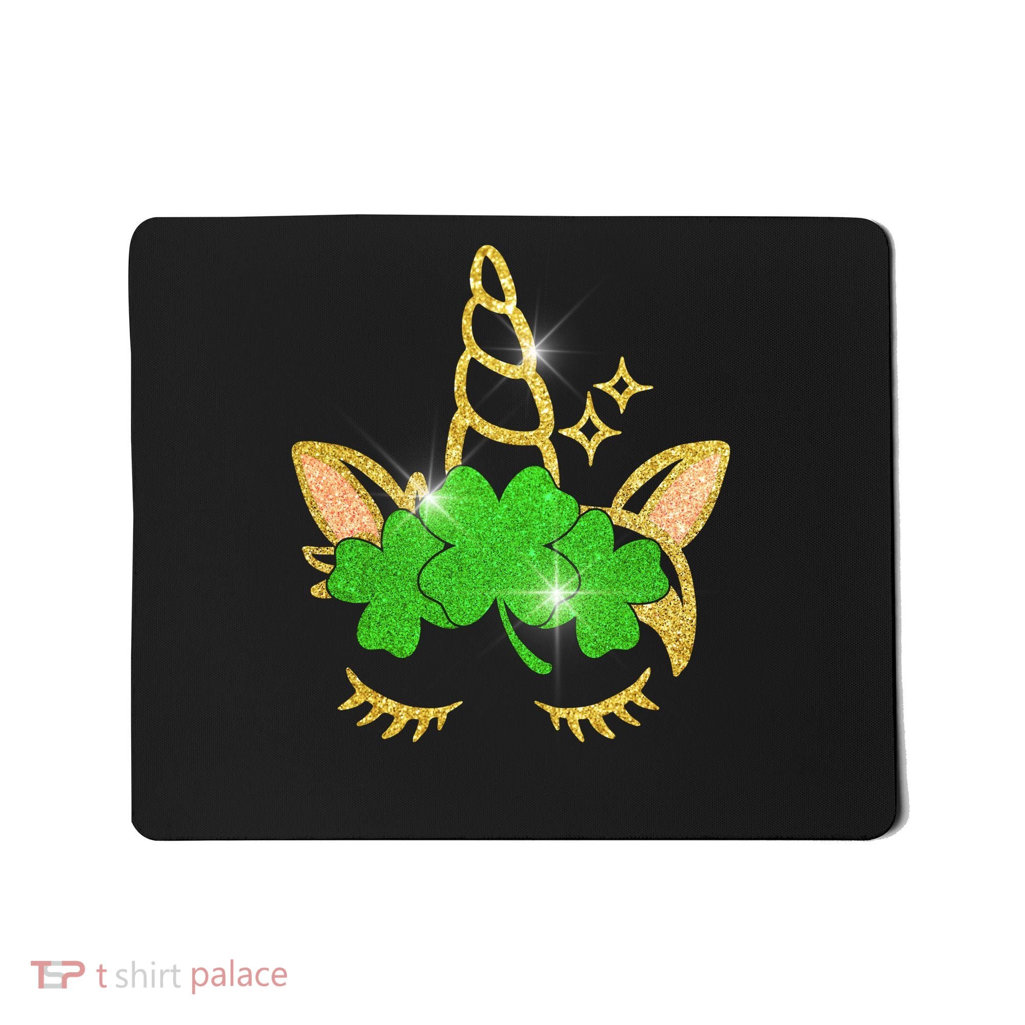 Unicorn Face St. Patrick's Day Mousepad