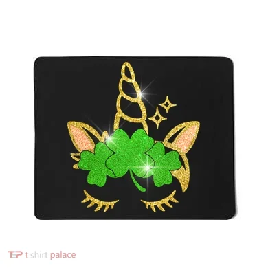 Unicorn Face St. Patrick's Day Mousepad