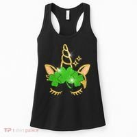 Unicorn Face St. Patrick's Day Women's Tank Top thumb 0