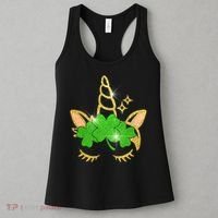 Unicorn Face St. Patrick's Day Women's Tank Top thumb 3