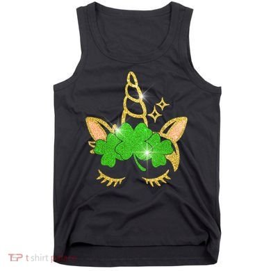 Unicorn Face St. Patrick's Day Tank Top
