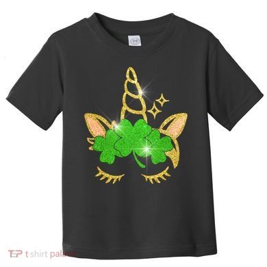 Unicorn Face St. Patrick's Day Toddler T-Shirt