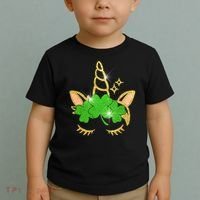 Unicorn Face St. Patrick's Day Toddler T-Shirt thumb 2