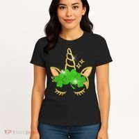 Unicorn Face St. Patrick's Day Women's T-Shirt thumb 4