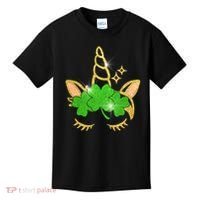 Unicorn Face St. Patrick's Day Kids T-Shirt thumb 0