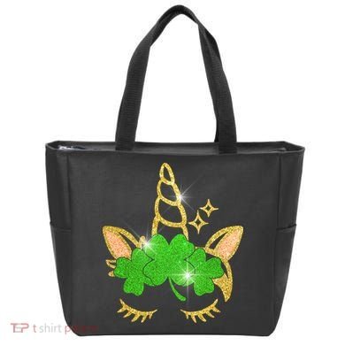 Unicorn Face St. Patrick's Day Tote Bag