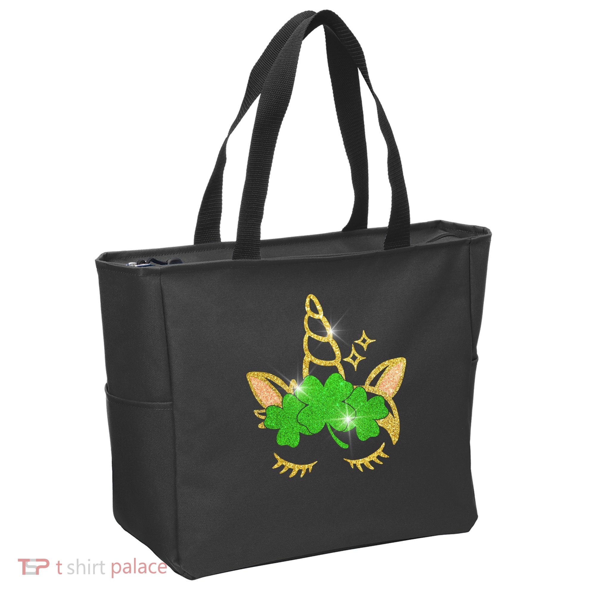 Unicorn Face St. Patrick's Day Tote Bag